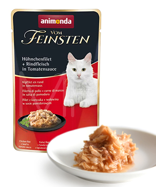 アニモンダ フォムファインステン パウチ アダルト チキンフィレ・牛肉・トマトソース50g
