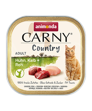 アニモンダ CAT カーニー カントリー 鶏・子牛・鹿 100g