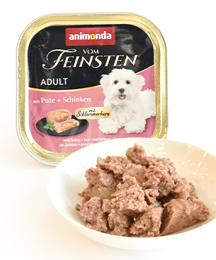 アニモンダ フォムファインステン グルメ 七面鳥･鶏･豚･牛･ハム 150g