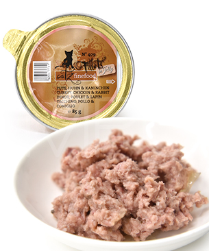 キャッツファインフード フィレ No.409 ターキー,チキン＆ラビットインジェリー 85g