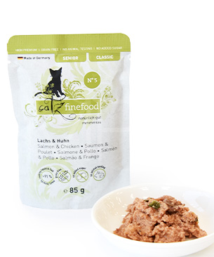 キャッツファインフード シニア No.5 サーモン&チキン 85g