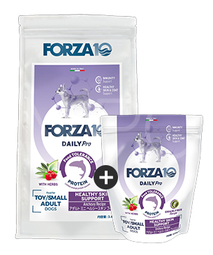 フォルツァ10【数量限定品】DOG デイリープロ アダルトミニ ヘルシースキン 3.6kg+600g