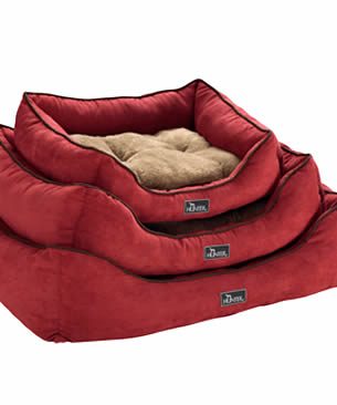 ハンター スクウェアベッド レッド