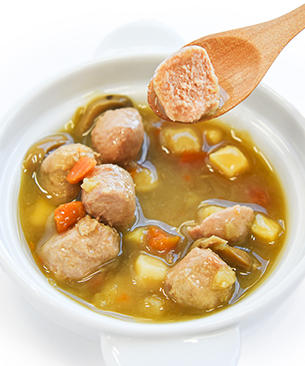 J&C プレミアムパウチ ミートボールと野菜のヤギミルク煮込み チキン 100g