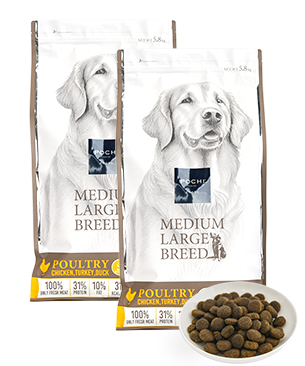 POCHI ミディアムラージブリード 3種のポルトリー5.8kg×2