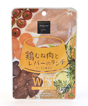 POCHI 【定期便】ザ・ドッグフード ウェット 鶏むね肉とレバーのランチ 80g