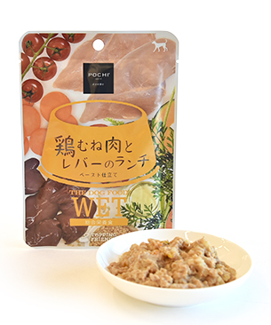 POCHI ザ・ドッグフード ウェット 鶏むね肉とレバーのランチ 80g(X1)