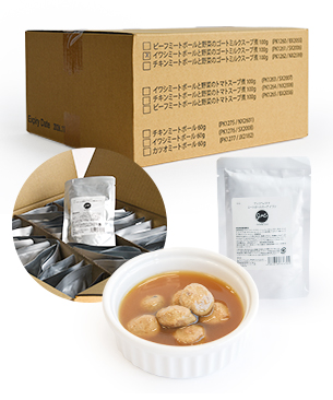 J&C プレミアムパウチ ミートボールスープ イワシ 60g