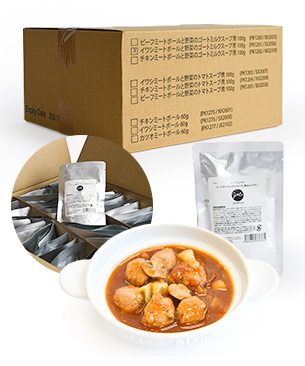 J&C プレミアムパウチ ミートボールと野菜のトマト煮込み　チキン 100g