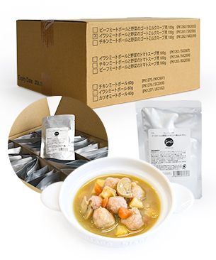 J&C プレミアムパウチ ミートボールと野菜のヤギミルク煮込み チキン 100g