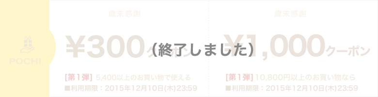 歳末ボーナスクーポン