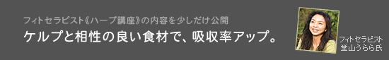 フィトセラピストのハーブ講座から