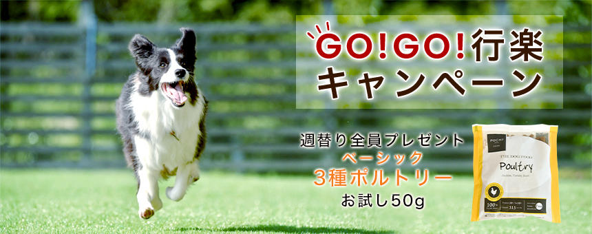 《GO!GO!行楽キャンペーン》週替わりお試しフード全員プレゼント