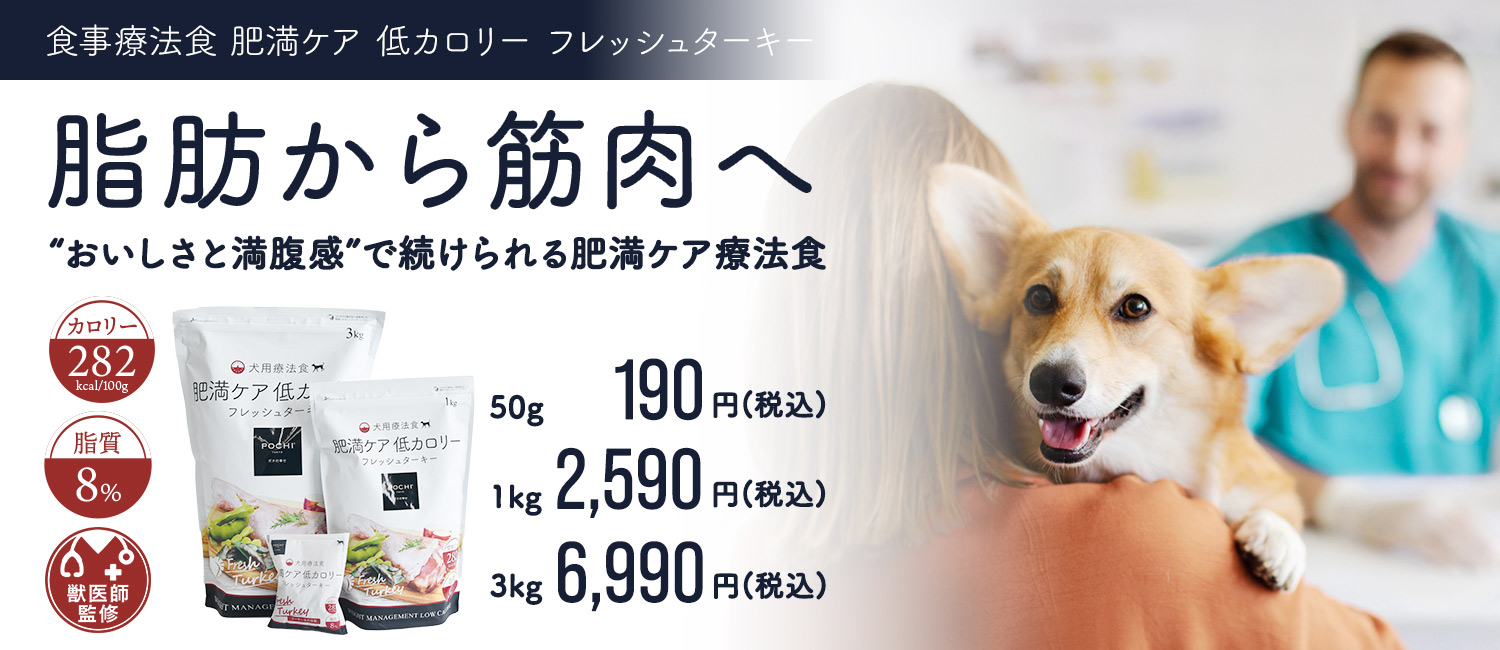 POCHI 食事療法食 肥満ケア 低カロリー フレッシュターキー