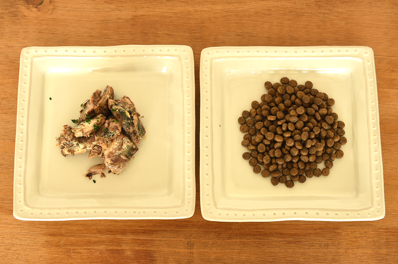 鶏肉と野菜のトマトスープを混ぜた写真