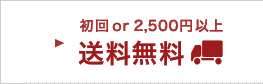 初回or2,500円以上 送料無料