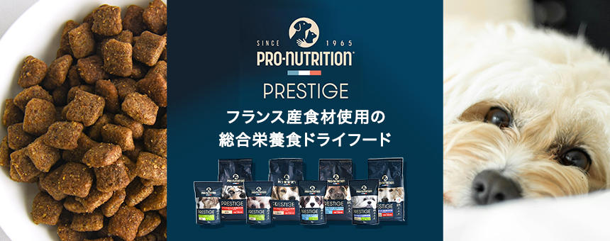 《プレスティージ》フランス産食材使用の総合栄養食ドライフード新登場