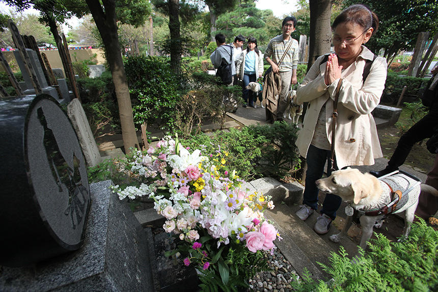 東京・慈恵院のアイメイトのお墓
