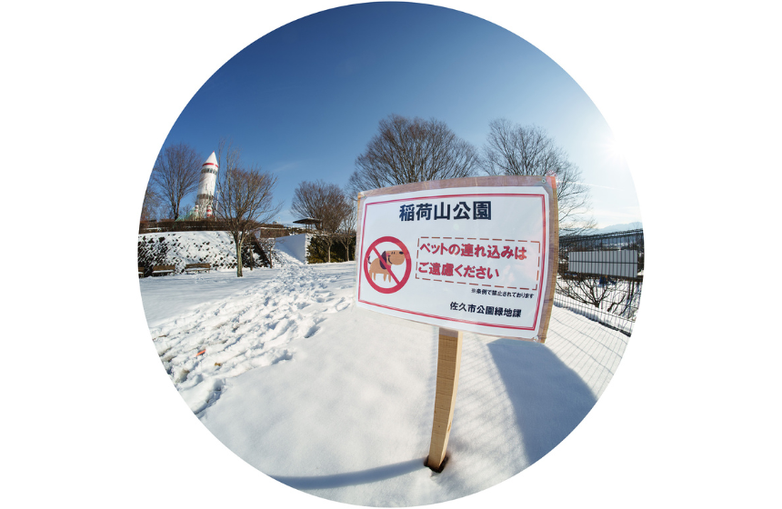 期待を胸に初めて訪れた公園。しかし、犬禁止看板で入れず