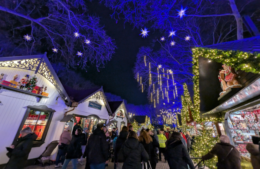 きれいなイルミネーションもクリスマスマーケットの魅力です。