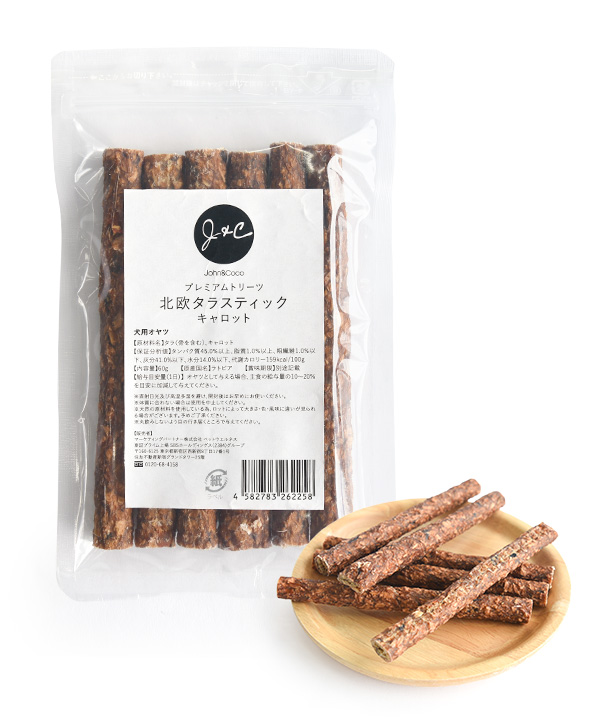 J&C プレミアムトリーツ 北欧タラスティック キャロット 60g