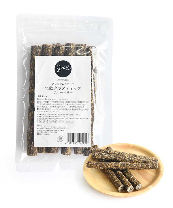 J&C プレミアムトリーツ 北欧タラスティック ブルーベリー 60g